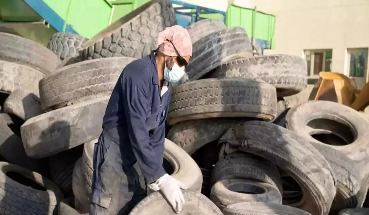 Kuwait starts to recycle massive tyre graveyard