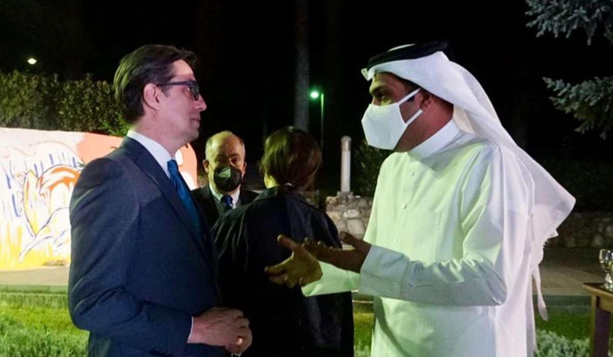 President of the Republic of North Macedonia Meets Qatari Charge d'Affaires