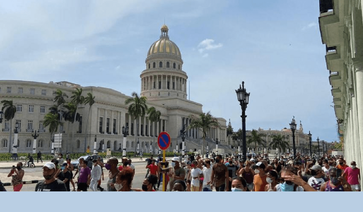 Thousands of protesters take to the streets in Cuba