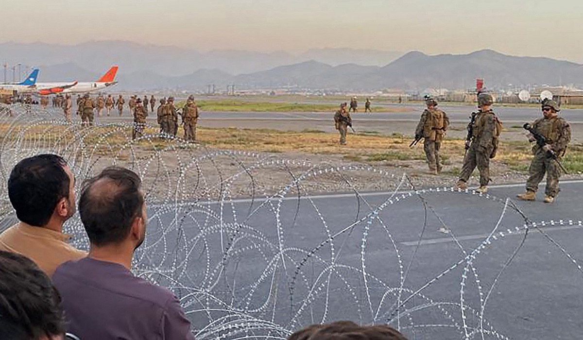 US Military taking control of the airport in Kabul, Afghanistan, as chaos continues