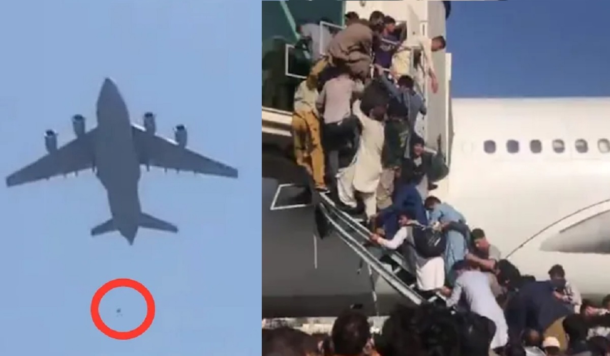 Human remains found on wheels of US jet that took off from Kabul with Afghans clinging on