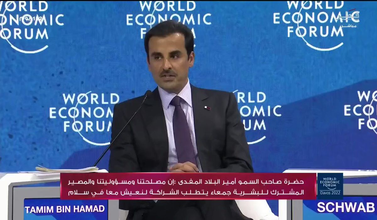 HH the Amir discusses major issues at World Economic Forum