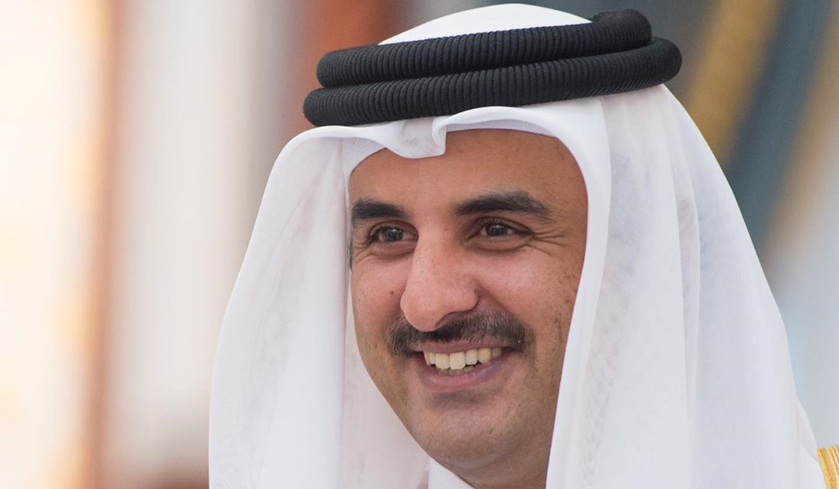 HH the Amir Holds Phone Call with Turkish President